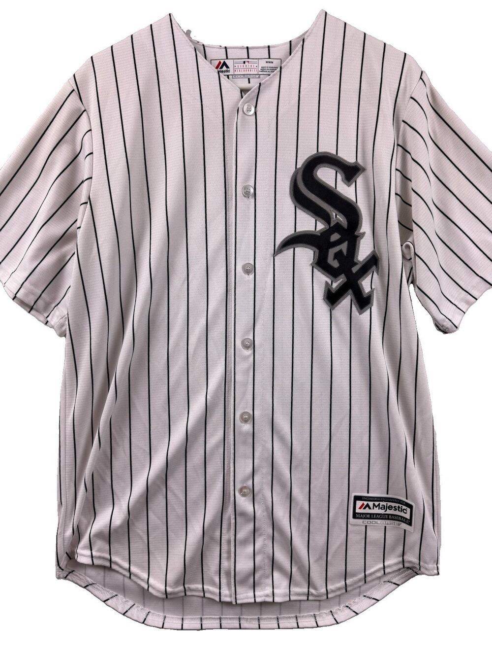 Jose Abreu #79 Chicago White Sox Jersey Majestic Athletic Home Pinstripe M